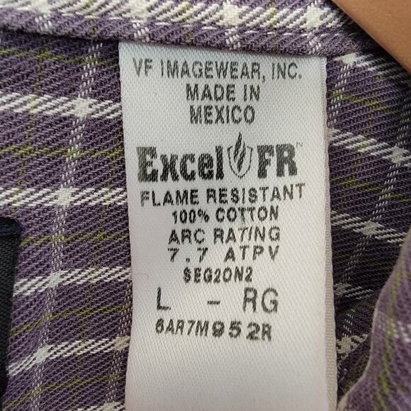 Bulwark FR Flame Resistant Button Shirt Protective Apparel 100% Cotton Sz L Work - Picture 6 of 9